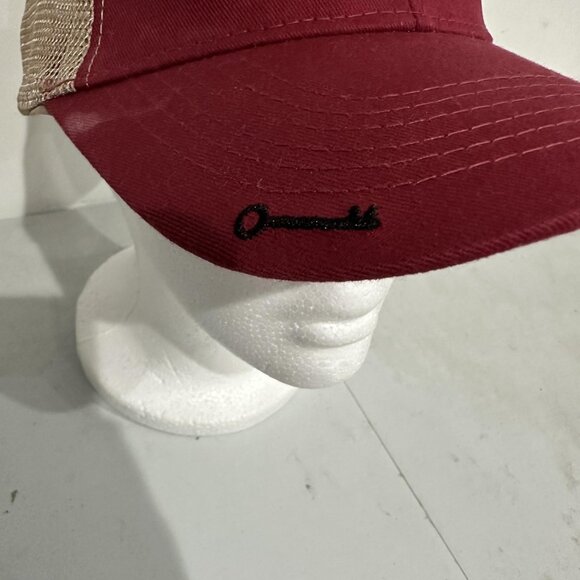 Larceny Bourbon Hat Cap Snap Back Red Tan Trucker Mesh Whiskey Advertising Mens - Picture 2 of 9